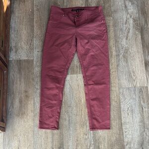 Tinseltown Maroon Denim Pants